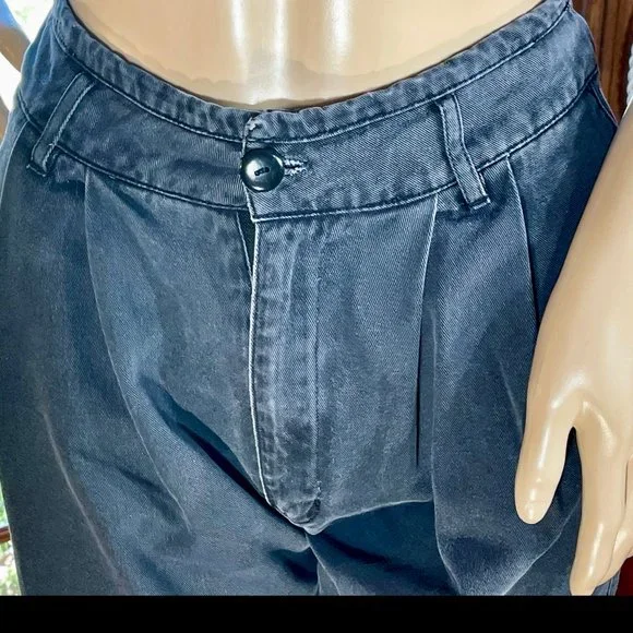 ▪️VTG▪️BUGLE BOY▪️1990's Pleated High Waist Cotton Ankle Pants - Picture 3 of 8